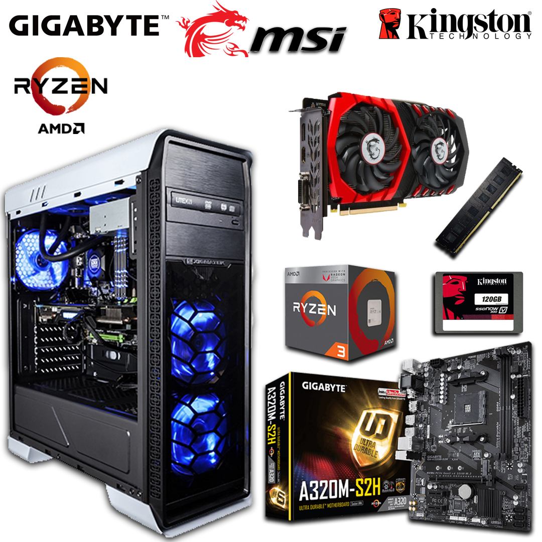 PLAY GAMING PC/RYZEN 2200G/8GB RAM/240GB SSD/GTX1050 EKRAN KARTI